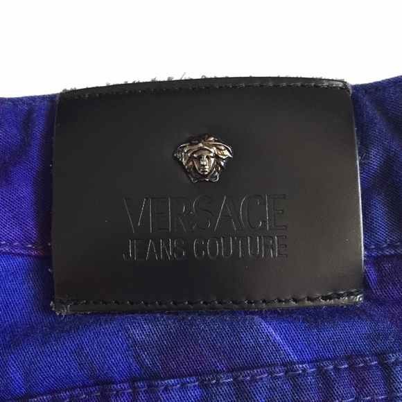 Vintage 70’s Versace Jeans psychedelic Flower Purple Pants Hippy Rare Fashion - Picture 6 of 8